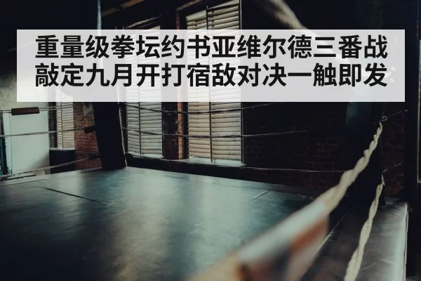 重量级拳坛约书亚维尔德三番战敲定九月开打宿敌对决一触即发